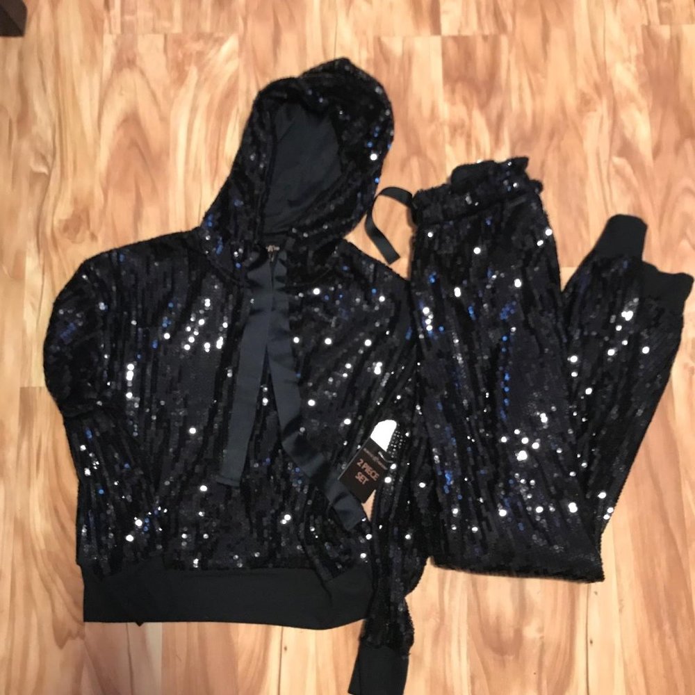 brand new black sequin tracksuit - Picture 2 of 2